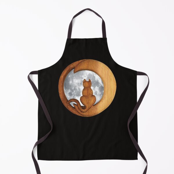 Item preview, Cat Moon carving over Bright Full Moon designed and sold by SignsOfSpirit.