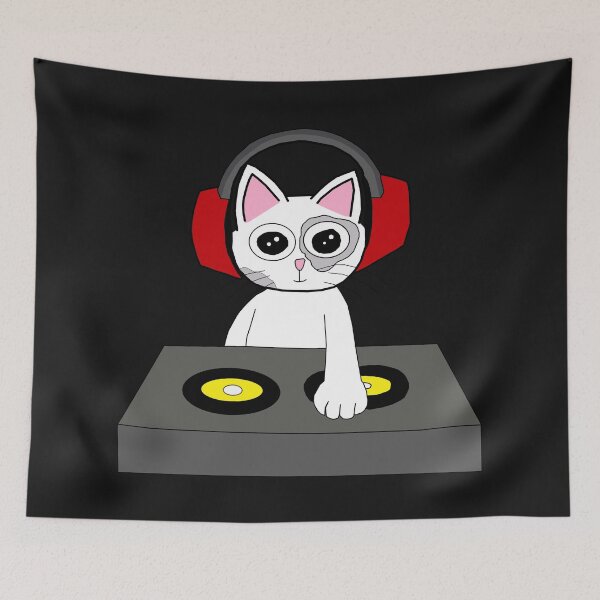 Item preview, Funny Cat Dj designed and sold by Eolithic.