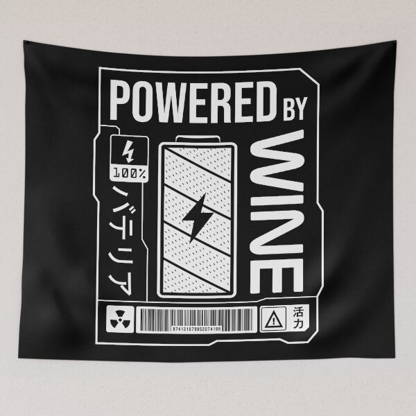 Item preview, Powered by Wine - White Label designed and sold by forgottenfuture.