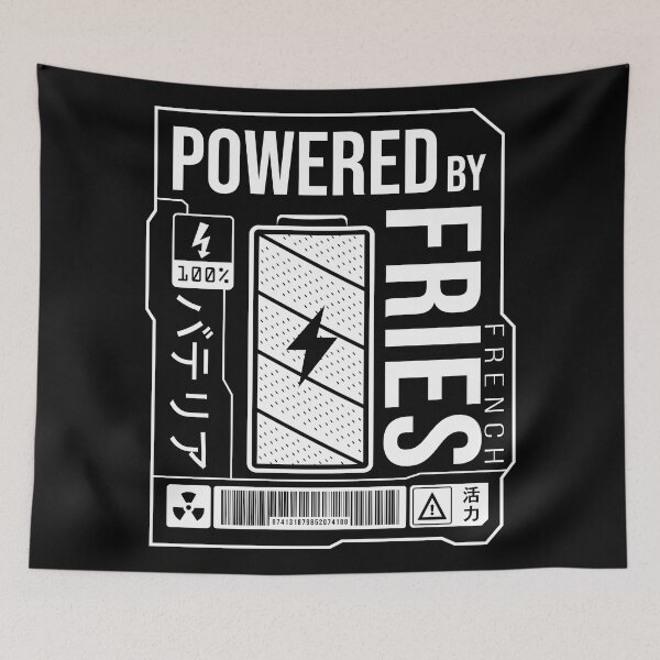 Item preview, Powered by French Fries - White Label designed and sold by forgottenfuture.