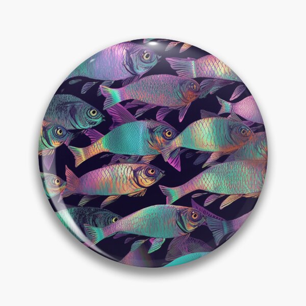 Item preview, Colored fish pattern designed and sold by Art by Lilia.
