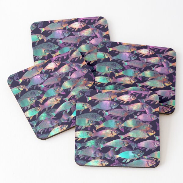 Item preview, Colored fish pattern designed and sold by Art by Lilia.