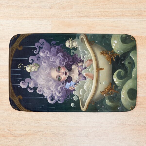 Item preview, Low Brow Art Pop Surrealism Big Eye Girl Portrait Bubble Bath  designed and sold by Art.Fusion.Studio.