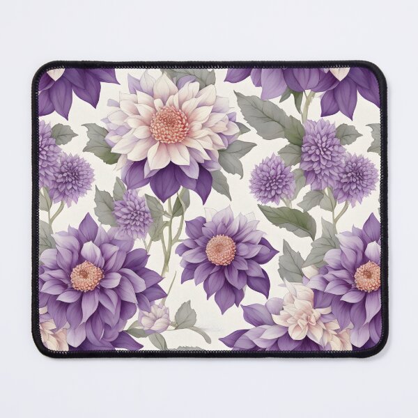 Item preview, Cheerful Watercolor Purple Dahlias Flowers Floral Patterns designed and sold by Wonder Of Light.