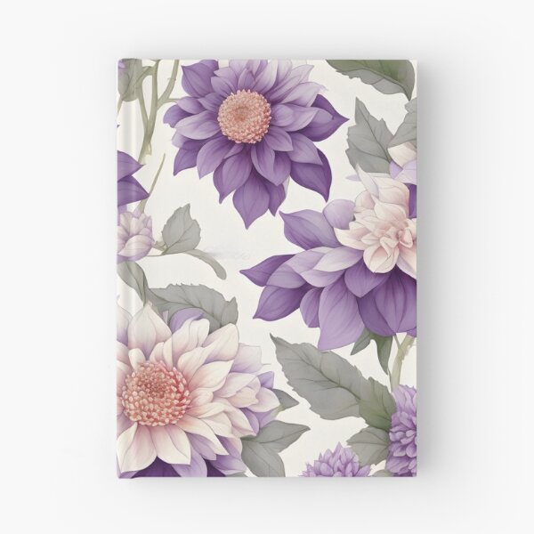 Item preview, Cheerful Watercolor Purple Dahlias Flowers Floral Patterns designed and sold by Wonder Of Light.