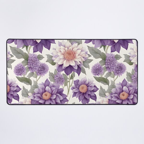 Item preview, Cheerful Watercolor Purple Dahlias Flowers Floral Patterns designed and sold by Wonder Of Light.