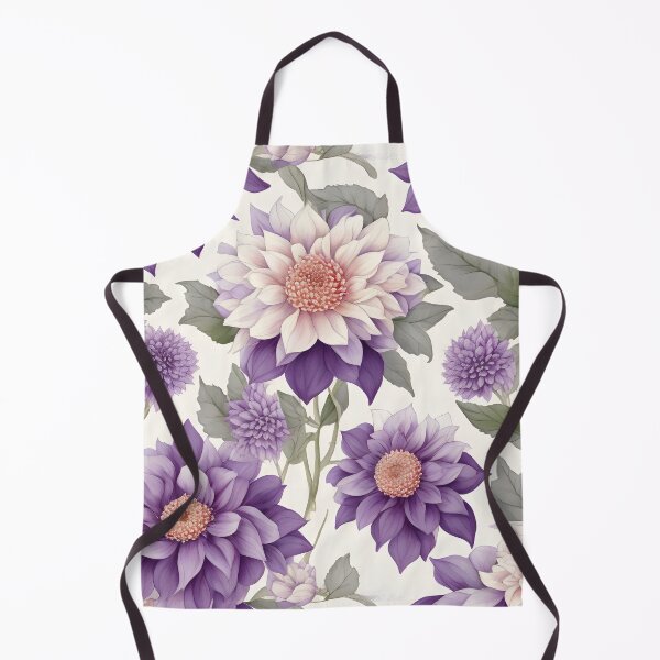 Item preview, Cheerful Watercolor Purple Dahlias Flowers Floral Patterns designed and sold by Wonder Of Light.