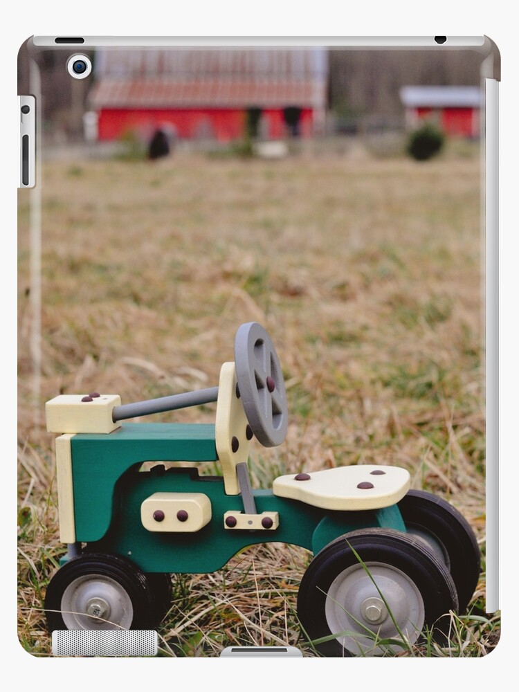 Wooden Toy Tractor In Front Of The Barn Ipad Case Skin By