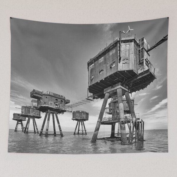 Item preview, WWii Maunsell Forts BW designed and sold by manateevoyager.