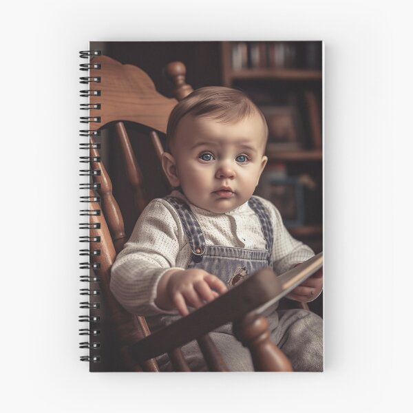 Item preview, Baby boy on rocking chair. designed and sold by TheBrainArt.