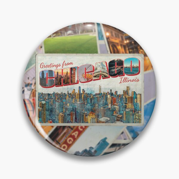 Artikelvorschau, Grüße aus Chicago in Illinois Vintage-Stil Retro-Souvenir entworfen und verkauft von DeveloperProp0.