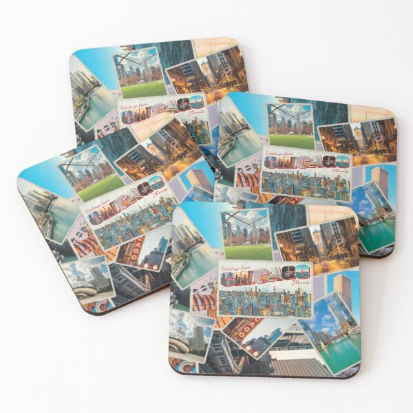 Item preview, Greetings from Chicago in Illinois Vintage style retro souvenir designed and sold by DeveloperProp0.