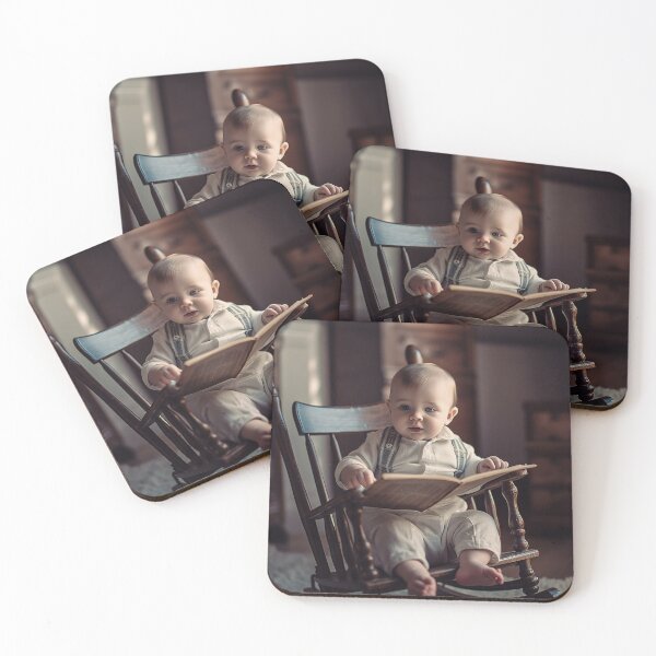 Item preview, Baby boy studying. designed and sold by TheBrainArt.