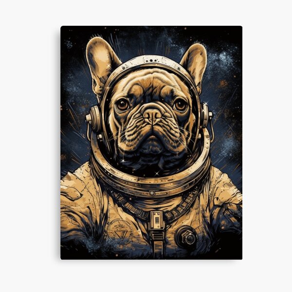 Artikel-Vorschau von Astronaut Französische Bulldogge Gold, designt und verkauft von Vonsmirkle.