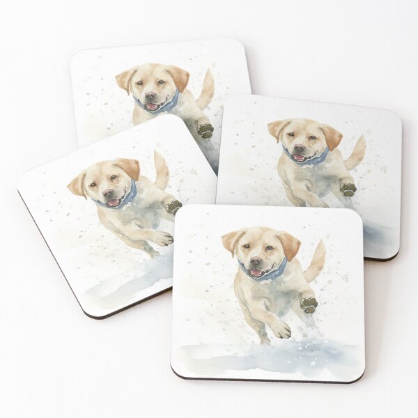 Item preview, Labrador Running in the Snow designed and sold by Apricus Designs.