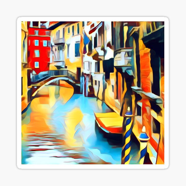 Item preview, Colorful Venice Canal designed and sold by Dana Roper.