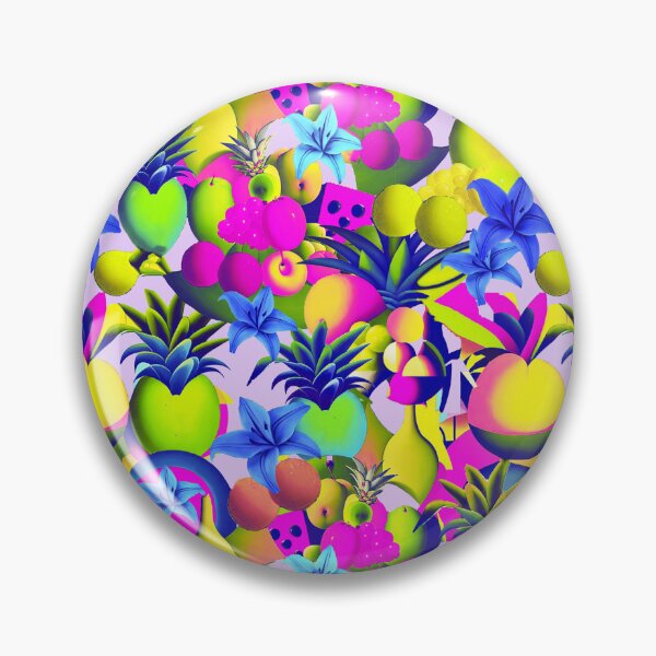 Item preview, Tropical cubist fruits summer pop color pattern designed and sold by Alessandro Remo Mazzoni Remotextiles.