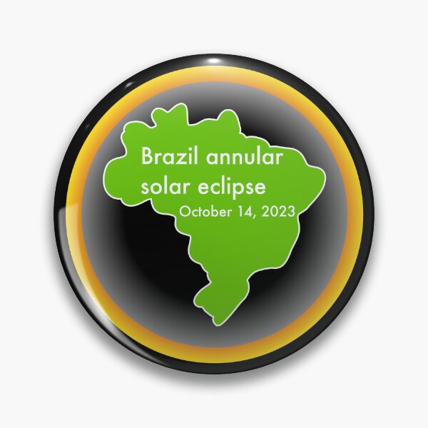 Item preview, Brazil annular solar eclipse october 14 2023 designed and sold by Cosmos-as-Art.