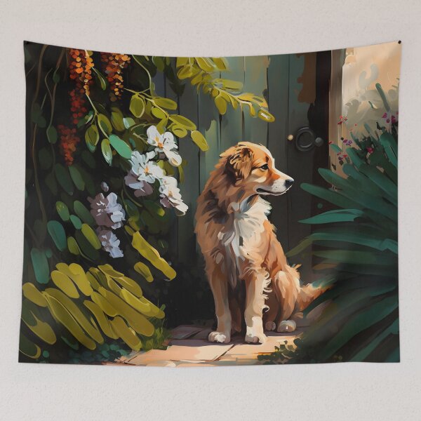 Item preview, A dog in the garden 2 designed and sold by Cr-AI-tive.