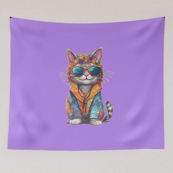 Item preview, Hippie Cat  designed and sold by NerdCulture.