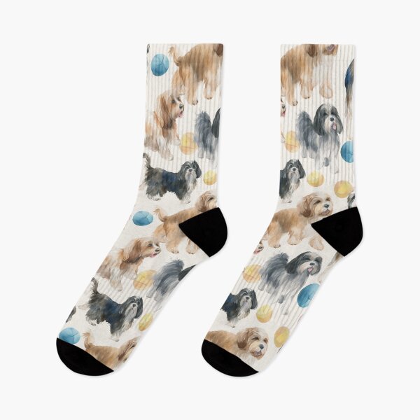 Item preview, Tibetan terrier dog breed playing with balls designed and sold by Alessandro Remo Mazzoni Remotextiles.
