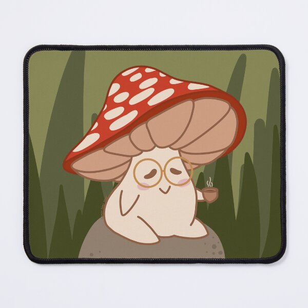 Item preview, Cute Sleepy Mushroom Enjoying Some Tea designed and sold by comfycozyshop.
