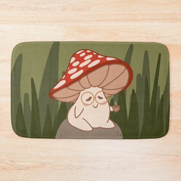Item preview, Cute Sleepy Mushroom Enjoying Some Tea designed and sold by comfycozyshop.