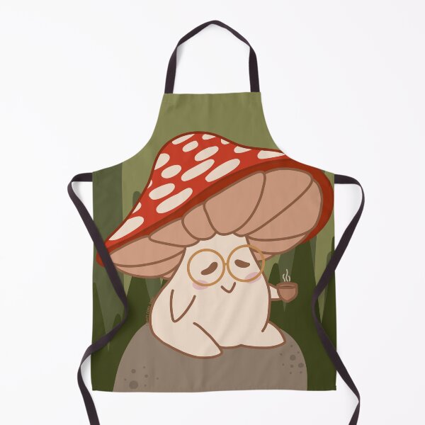 Item preview, Cute Sleepy Mushroom Enjoying Some Tea designed and sold by comfycozyshop.