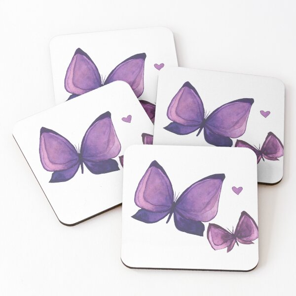 Item preview, Violet butterflies with heart - watercolor painting designed and sold by TosunDesign.