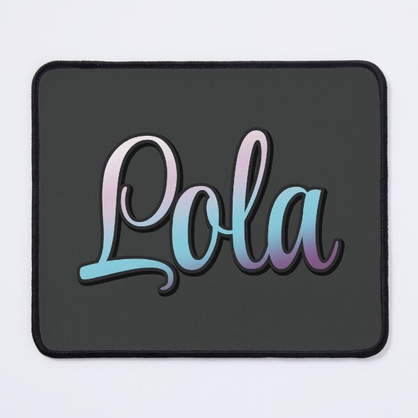 Item preview, Pretty Script Lola Typographic Name in Cool Colors designed and sold by AloraDawnEve.