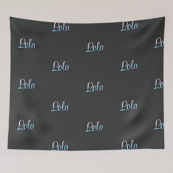 Item preview, Pretty Script Lola Typographic Name in Cool Colors designed and sold by AloraDawnEve.