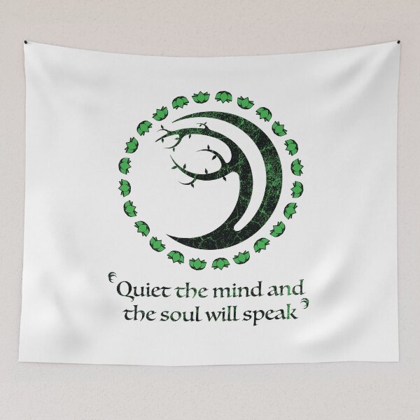Item preview, Bodhi Tree Crescent Moon Black Over Green Distress  designed and sold by Gnartist.
