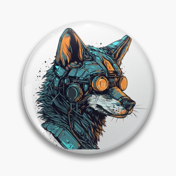 Item preview, Future cyberpunk wolf retro style designed and sold by CustomDC.