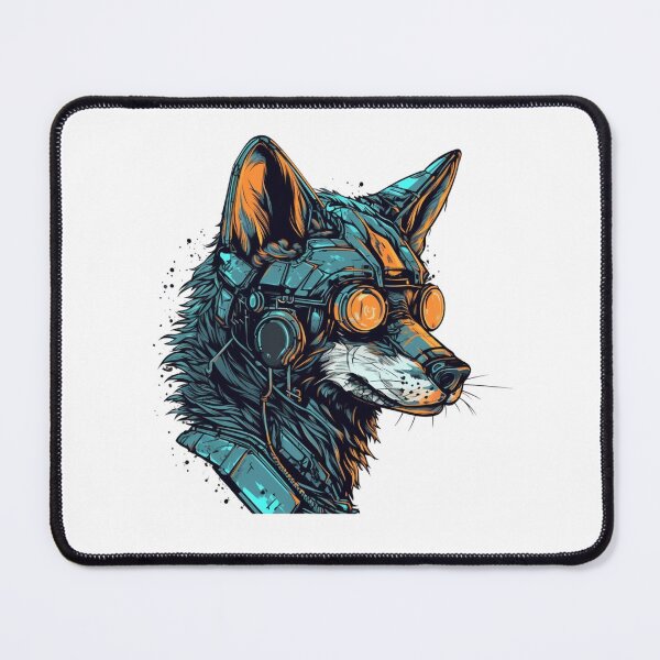 Item preview, Future cyberpunk wolf retro style designed and sold by CustomDC.