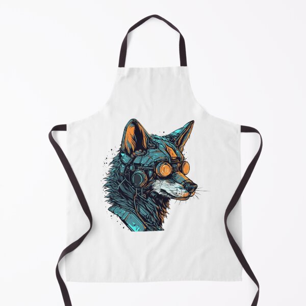 Item preview, Future cyberpunk wolf retro style designed and sold by CustomDC.