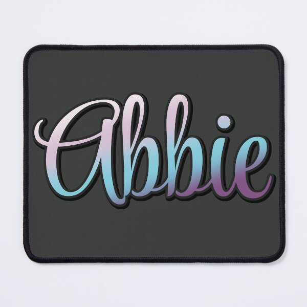 Item preview, Pretty Script Abbie Typographic Name in Cool Colors designed and sold by AloraDawnEve.