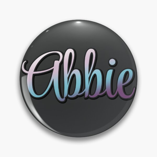 Item preview, Pretty Script Abbie Typographic Name in Cool Colors designed and sold by AloraDawnEve.