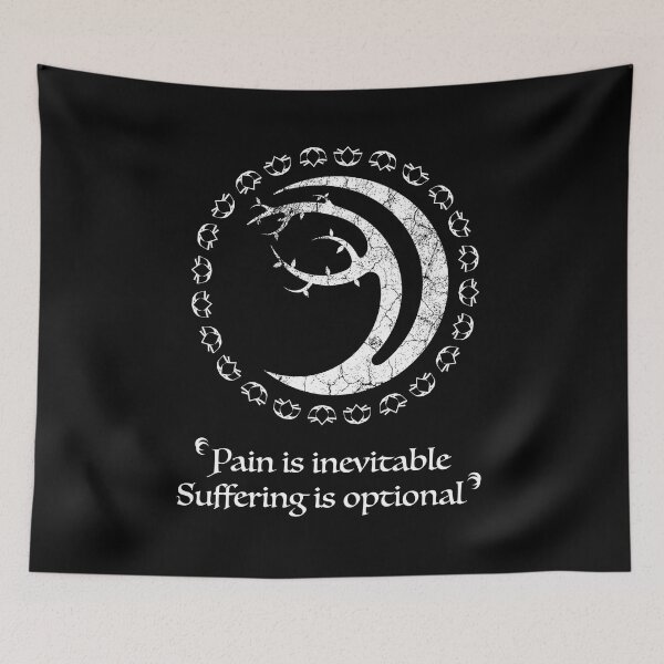 Item preview, Bodhi Tree Crescent Moon White Distressed Pain designed and sold by Gnartist.