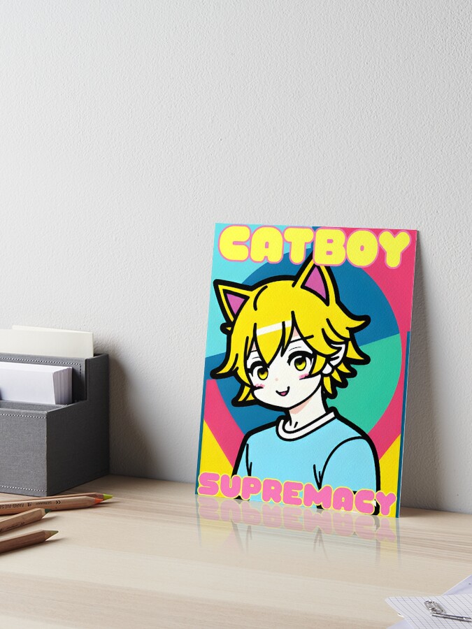 Futuristic anime CatBoy gifts for manga lovers Art Board Print