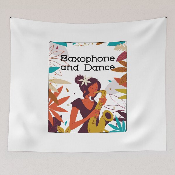 Item preview, Graceful Girl Saxophone and Dance - Music Artwork designed and sold by ElLocoMus.