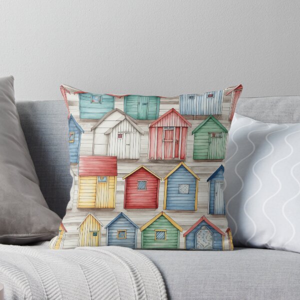 Item preview, Colorful Beach Huts designed and sold by StrictlyStellar.