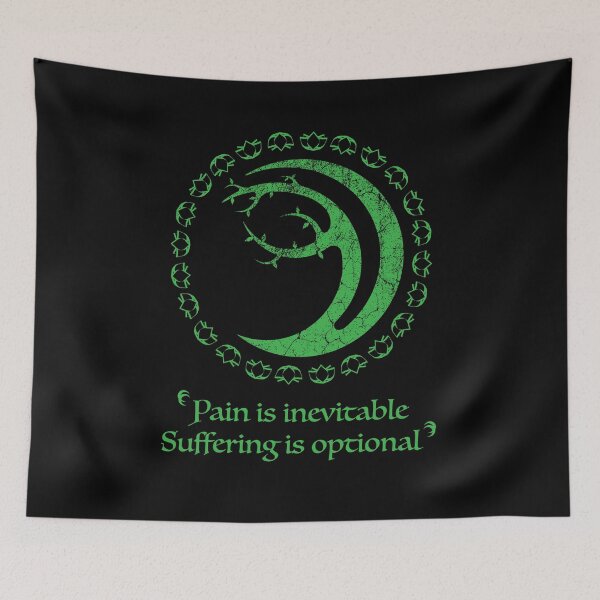 Item preview, Bodhi Tree Crescent Moon Green Distressed Pain designed and sold by Gnartist.