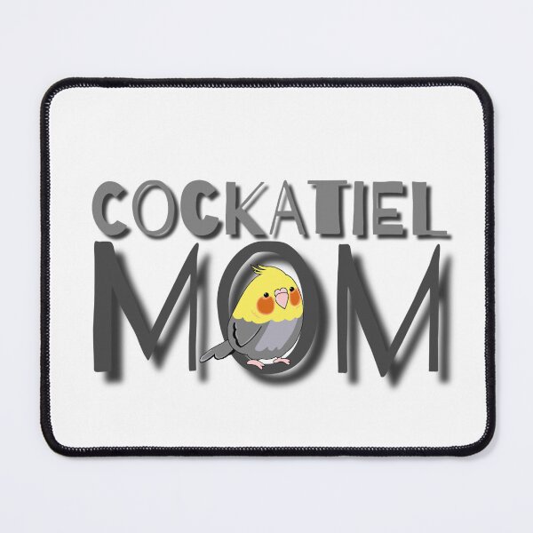 Item preview, Cockatiel Mom - Pudgy Bird - Grey, Yellow & Orange w/ Gray & Dark Gray Lettering designed and sold by remyandtutu.