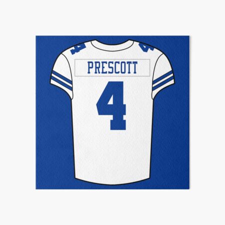 Dak Prescott Jersey Blue Framed Art Print for Sale by Tate