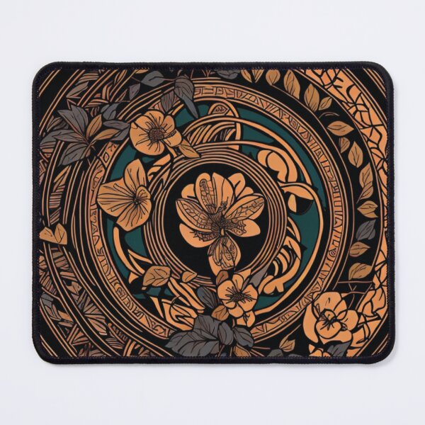 Item preview, Motivo africano, azul amarelo com flores designed and sold by GirlaineSQ.