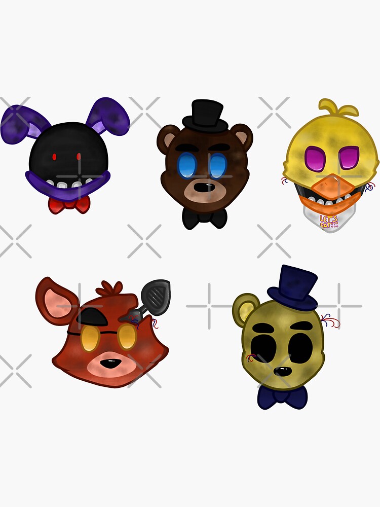 FNAF 2 Withered Animatronic Sticker Pack Sticker for Sale by