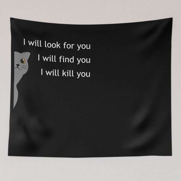 Item preview, I will kill you designed and sold by Eggroll the Cat.