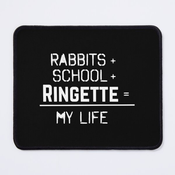 Item preview, Rabbits + school + Ringette = my life (white) designed and sold by EmeraldeaArt.