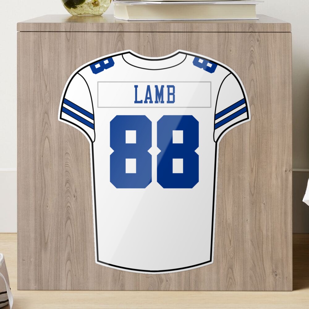 CeeDee Lamb Home Jersey Sticker for Sale by designsheaven