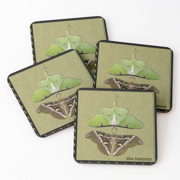 Item preview, Cynthia Moth Luna Moth Stamp designed and sold by UffdaGreg.